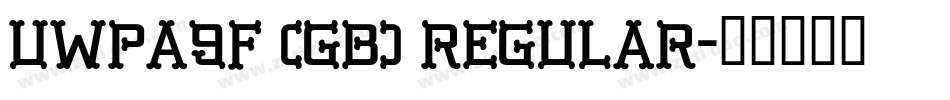UWPA9F (GB) Regular字体转换